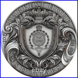 2026 Niue Darkest Hour 2 oz Silver Antiqued High Relief Coin