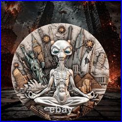 2026 Niue Darkest Hour 2 oz Silver Antiqued High Relief Coin