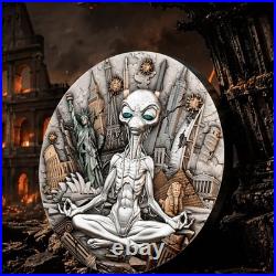 2026 Niue Darkest Hour 2 oz Silver Antiqued High Relief Coin