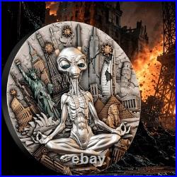 2026 Niue Darkest Hour 2 oz Silver Antiqued High Relief Coin