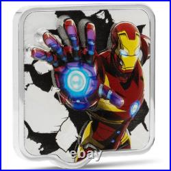 2026 Niue Marvel Smash Iron Man ZAPT! 2 oz Silver UHR Coin