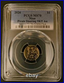 2026 Niue Pirate Steering 9kt Au Gold Coin, MS70