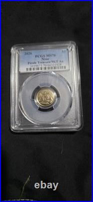 2026 PCGS MS70 Niue $1 Pirate Treasure 9KT AU 2026 PCGS MS70 Niue $1 Pirate Treasure 9KT AU