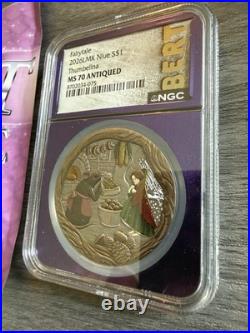 2026 Thumbelina Fairytale Colored Niue NGC MS70 TraderBea BERT Purple Core
