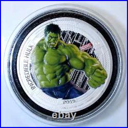 $2 NIUE PROOF HULK Marvel Avengers 1 oz. 999 Fine Silver Round Coin UNCIRCULATED