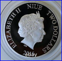 $2 NIUE PROOF HULK Marvel Avengers 2015 Niue 1 oz. 999 Fine Silver Coin