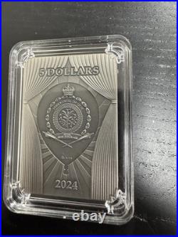 2 oz Antiqued Silver Coin 2024 NIUE Pastel Circus Transformative Design 2 oz Antiqued Silver Coin 2024 NIUE Pastel Circus Transformative Design