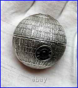 300g Silver Coin 2024 Niue $10 Star Wars Death Star Spherical Antiqued 3D Coin