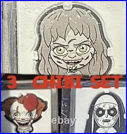 3 OZ PURE SILVER THE EXORCIST THE NUN & IT THIS IS HORROR CHIBI COIN Collection