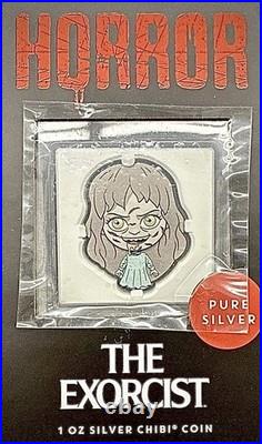 3 OZ PURE SILVER THE EXORCIST THE NUN & IT THIS IS HORROR CHIBI COIN Collection