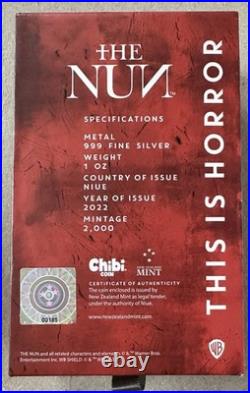 3 OZ PURE SILVER THE EXORCIST THE NUN & IT THIS IS HORROR CHIBI COIN Collection