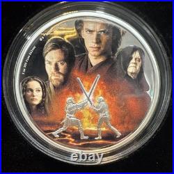 3 oz. 999 Silver Coin 2022 Star Wars Anakin vs. Obi-Wan Battle Scenes? 82/1000