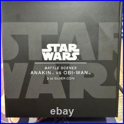 3 oz. 999 Silver Coin 2022 Star Wars Anakin vs. Obi-Wan Battle Scenes? 82/1000