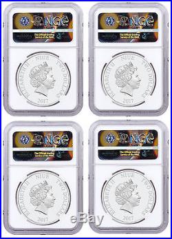 4-Coin Set 2017 Niue Disney Jungle Book Silver PF $2 Coin NGC PF69 UC SKU48518
