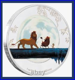 4 Coin Set 2019 Niue New Zealand Disney Silver Lion King 25th Anniversary