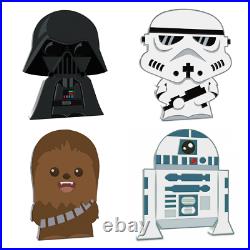 4-Coin Set 2020 Niue Star Wars Chibi Set Darth Vader, Chewbacca, R2D2, Trooper