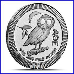 5 2021 Niue Athena Owl Stackable 1 oz Silver Coins BU