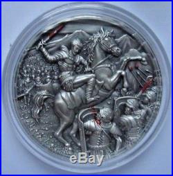 5$ Niue 2017, Spartacus, Great Commanders 2 oz Antique finish Silver Coin