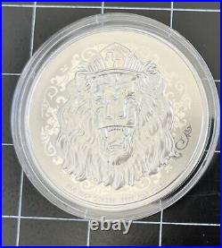 5 oz Silver 2022 Niue Roaring Lion High Relief Coin #805/1000