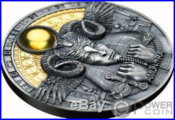 AMUN RA Amon Divine Faces Of The Sun 3 Oz Silver Coin 5$ Niue 2020