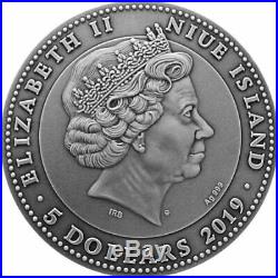 ANCHOR 2019 $5.00 2 oz Pure Silver Antiqued Coin GILDING NIUE MINT OF POLAND