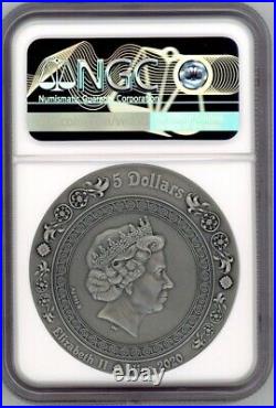 APHRODITE AND VENUS GODDESSES SERIES 2020 NIUE 2oz SILVER COIN $5 NGC MS70