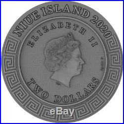 APOLLO God Of The Sun Gods 2 oz Silver High Relief Coin Niue 2020