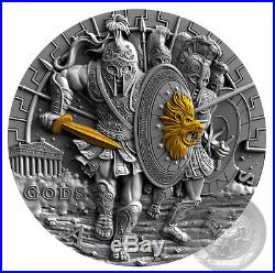 ARES GREEK GODS OF WAR 2oz silver coin ULTRA HIGH RELIEF Niue 2017