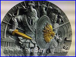 ARES GREEK GODS OF WAR 2oz silver coin ULTRA HIGH RELIEF Niue 2017