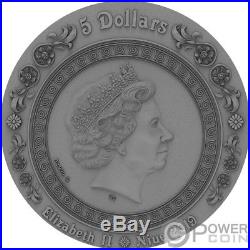 ATHENA AND MINERVA Strong and Beautiful Goddesses 2 Oz Silver Coin 5$ Niue 2019