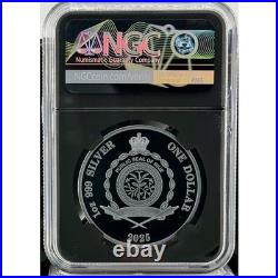 Alien Abduction 2025 $1 1 oz Silver Coin NGC PF 70 UCAM with Galaxy Label Niue