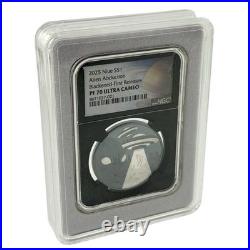 Alien Abduction 2025 $1 1 oz Silver Coin NGC PF 70 UCAM with Galaxy Label Niue