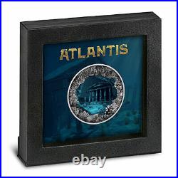 Atlantis The Sunken City 2 oz Antique finish Silver Coin 5$ Niue 2019