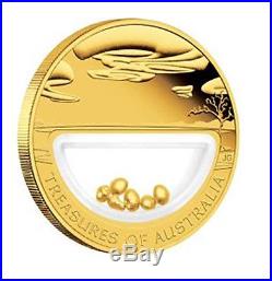 Australia 2010 100$ Treasures Of Australia Gold 1oz Gold Proof Locket Coin