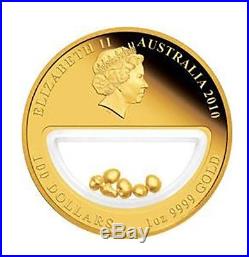 Australia 2010 100$ Treasures Of Australia Gold 1oz Gold Proof Locket Coin