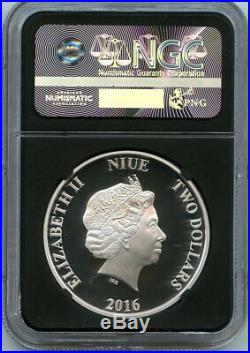 Avc- 2016 Star Wars Yoda $2 Silver Proof Coin Niue Mint Ngc Pr70 Ucam