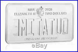 BACK TO FUTURE License Plate 35th Anniversary 2 oz Silver Coin Niue 2020