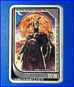 BATMAN DC Comics mint Trading Coins NZ Mint RARE Blue #21 of ONLY 30! With Box