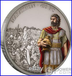 BATTLE OF MARATHON Battles That Changed History 1 Oz Silver Coin 2$ Niue 2018