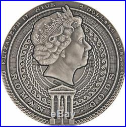BELLONA ROMAN GODS 2018 2 oz Ultra High Relief Pure Silver Coin NIUE