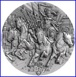 BELLONA Roman Gods 2 oz Silver Ultra High Relief Coin Niue 2019