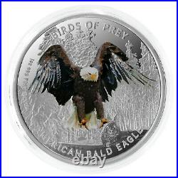 BIRDS OF PREY 4 Coin Set Osprey, Bald Eagle, Great Horn Owl, Peregrine Falcon