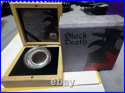 BLACK DEATH Human Tragedies 2 Oz Silver Coin 5$ Niue 2023