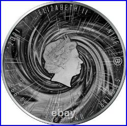 BLACK HOLE UNIVERSE SERIES 2021 2 oz Pure Silver Reverse Concave Coin Niue