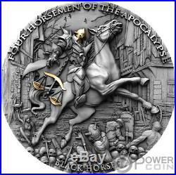 BLACK HORSE Four Horsemen Of The Apocalypse 2 Oz Silver Coin 5$ Niue 2020