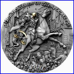 BLACK HORSE Four Horsemen Of The Apocalypse 2 oz Silver Coin Niue