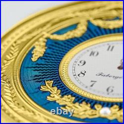BLUE TABLE CLOCK 2022 1 oz Silver Gilded Colored Coin with Zirconia Inserts Niue
