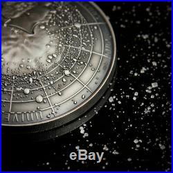 Big Bang Universe Dome 2019 2 Oz Pure Silver Convex Coin With Meteorite Niue