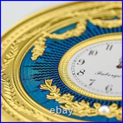 Blue Table Clock Faberge Art 1 oz Proof Silver Coin 1$ Niue 2022