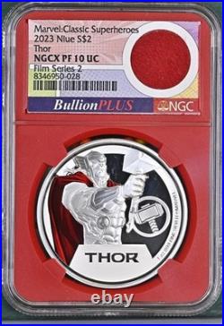 Bullion Plus Film Series 2 2023 Niue 1oz Silver Thor NGCX PF10 UC Cape cut